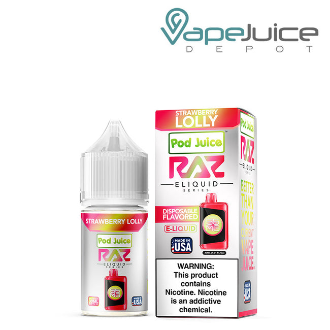 Strawberry Lolly Pod Juice x Raz TFN Salt 30ml