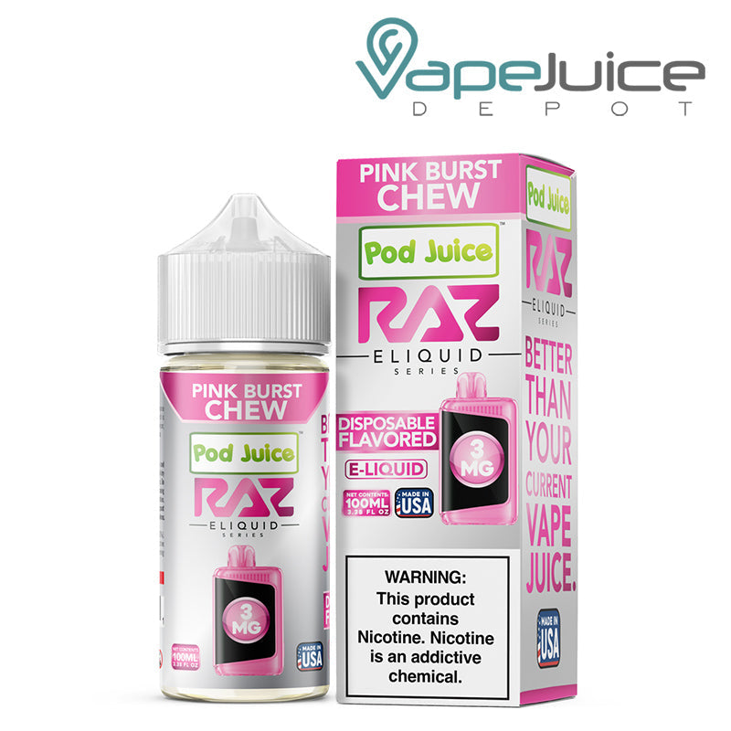 Pink Burst Chew Pod Juice x Raz TFN 100ml