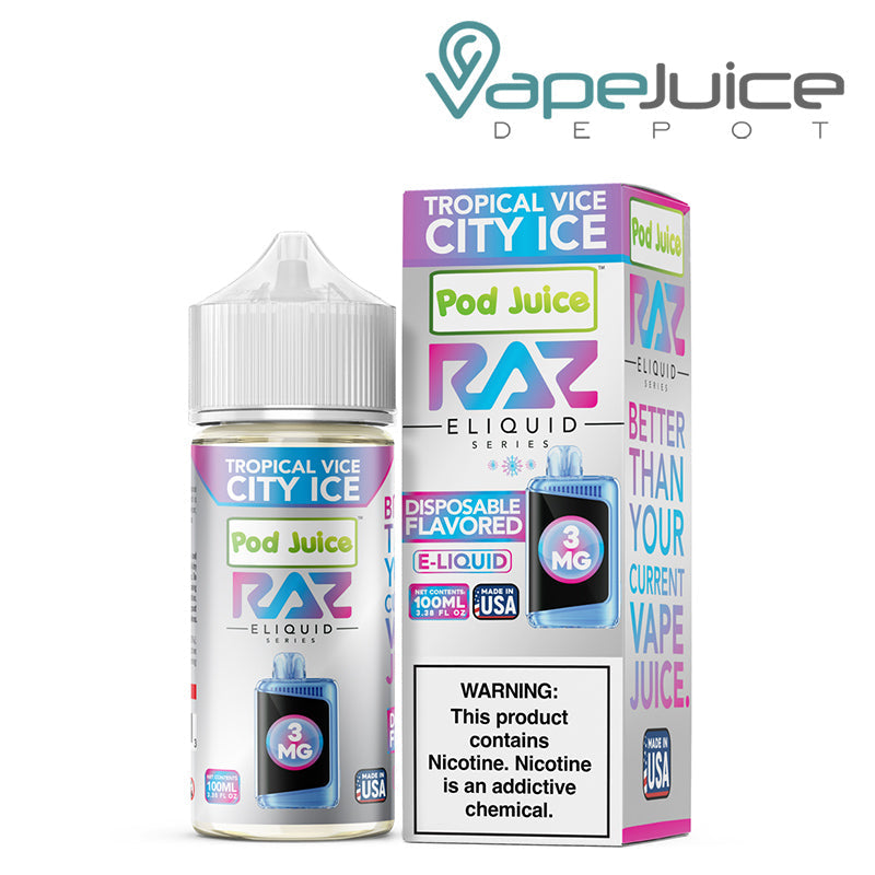 Tropical Vice City Ice Pod Juice x Raz TFN 100ml