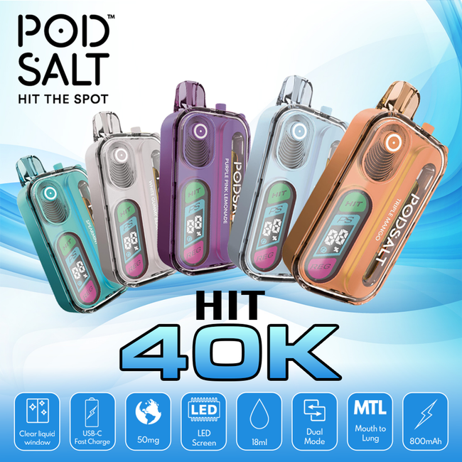 Pod Salt Hit Disposable (40000 Puffs)