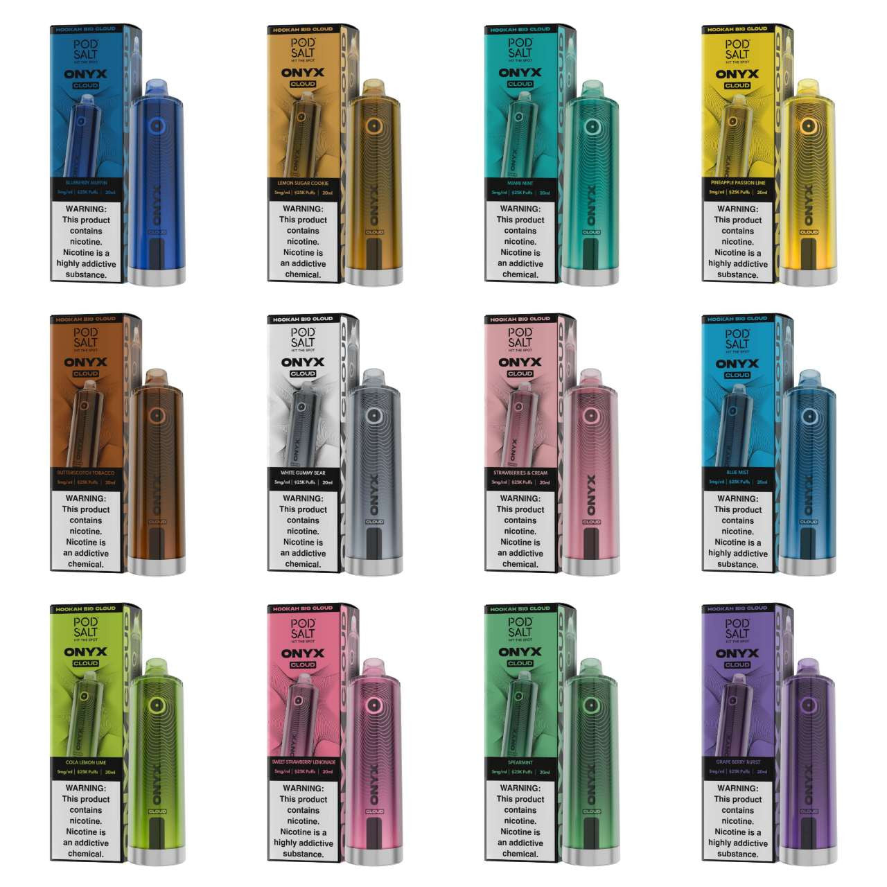 Pod Salt Onyx Cloud Shisha Disposable (25000 Puffs)