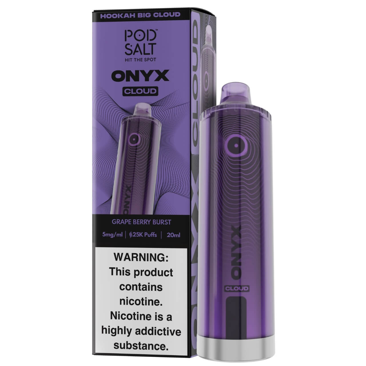Pod Salt Onyx Cloud Shisha Disposable (25000 Puffs)