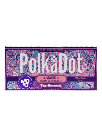 The Original PolkaDot Magic Mushroom Belgian Milk Chocolate 200mg Magic Per Piece