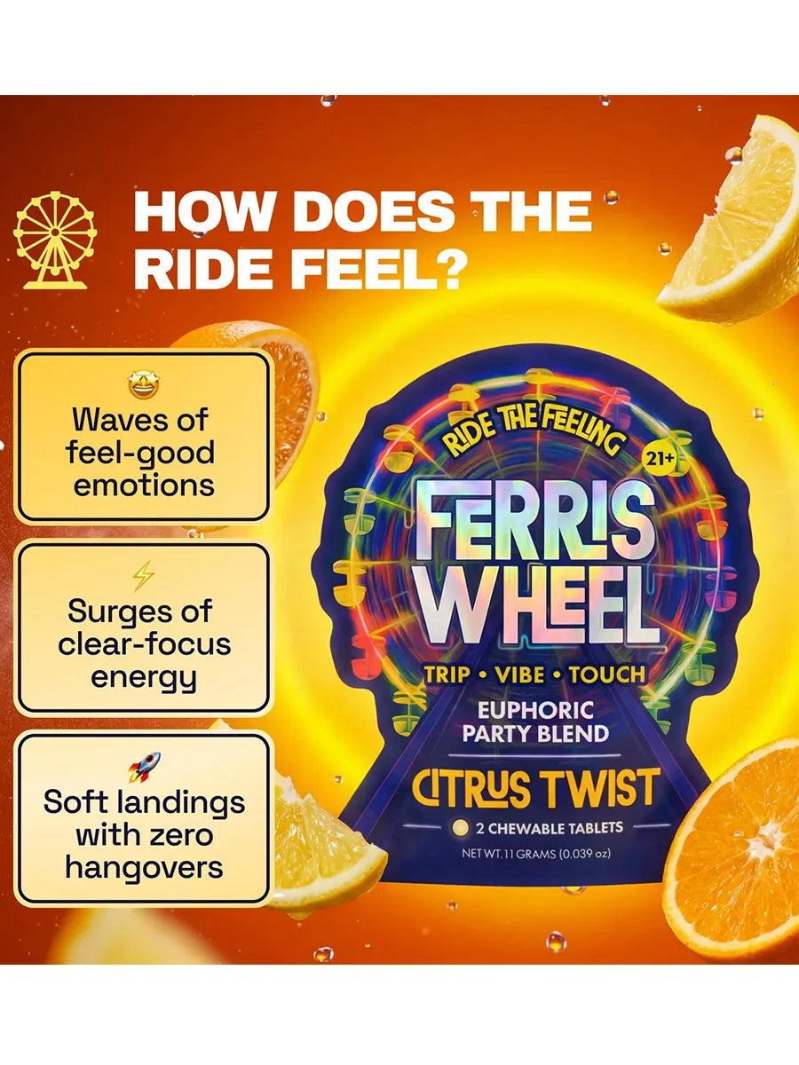 Citrus Twist Ferris Wheel Euphoric Party Blend Gummies 2ct