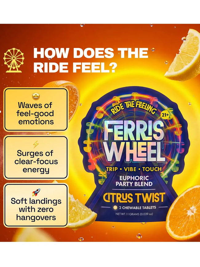 Citrus Twist Ferris Wheel Euphoric Party Blend Gummies 2ct