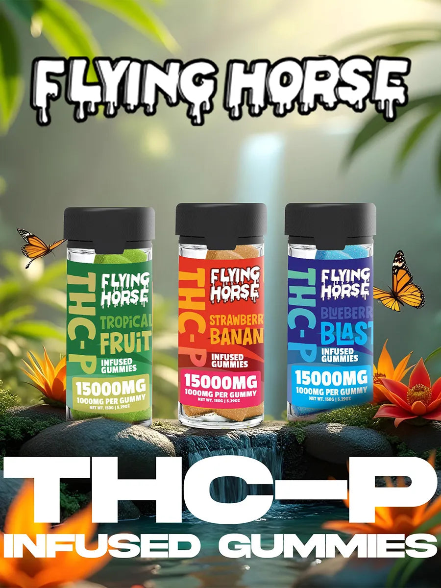 Strawberry Diesel Flying Horse THCP Infused Gummies 15000MG 15ct