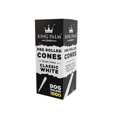 1000 Classic White Paper Cones – Dog Walker King Palm Best Sales Price - Pre-Rolls