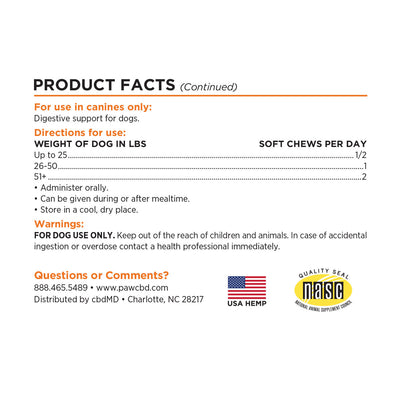 Paw CBD Broad Spectrum CBD Dog Probiotic Chews Best Sales Price - Pet CBD