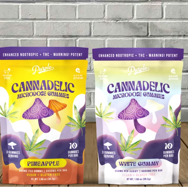 Purple Cannadelic Magic Mushroom Microdose Gummies 6000mg