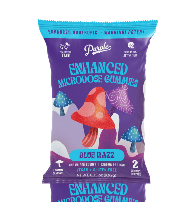 Purple Organics Mushroom Enhanced Microdose Gummies – 2CT