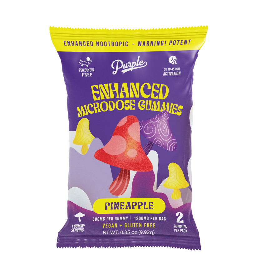 Purple Organics Mushroom Enhanced Microdose Gummies – 2CT