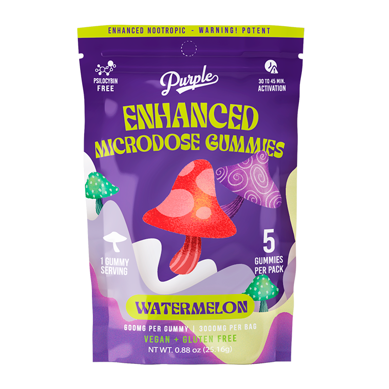 Purple Organics Mushroom Enhanced Microdose Gummies – 5CT