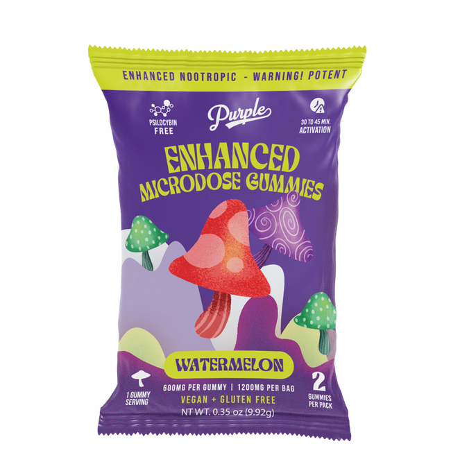 Purple Organics Mushroom Enhanced Microdose Gummies – 2CT