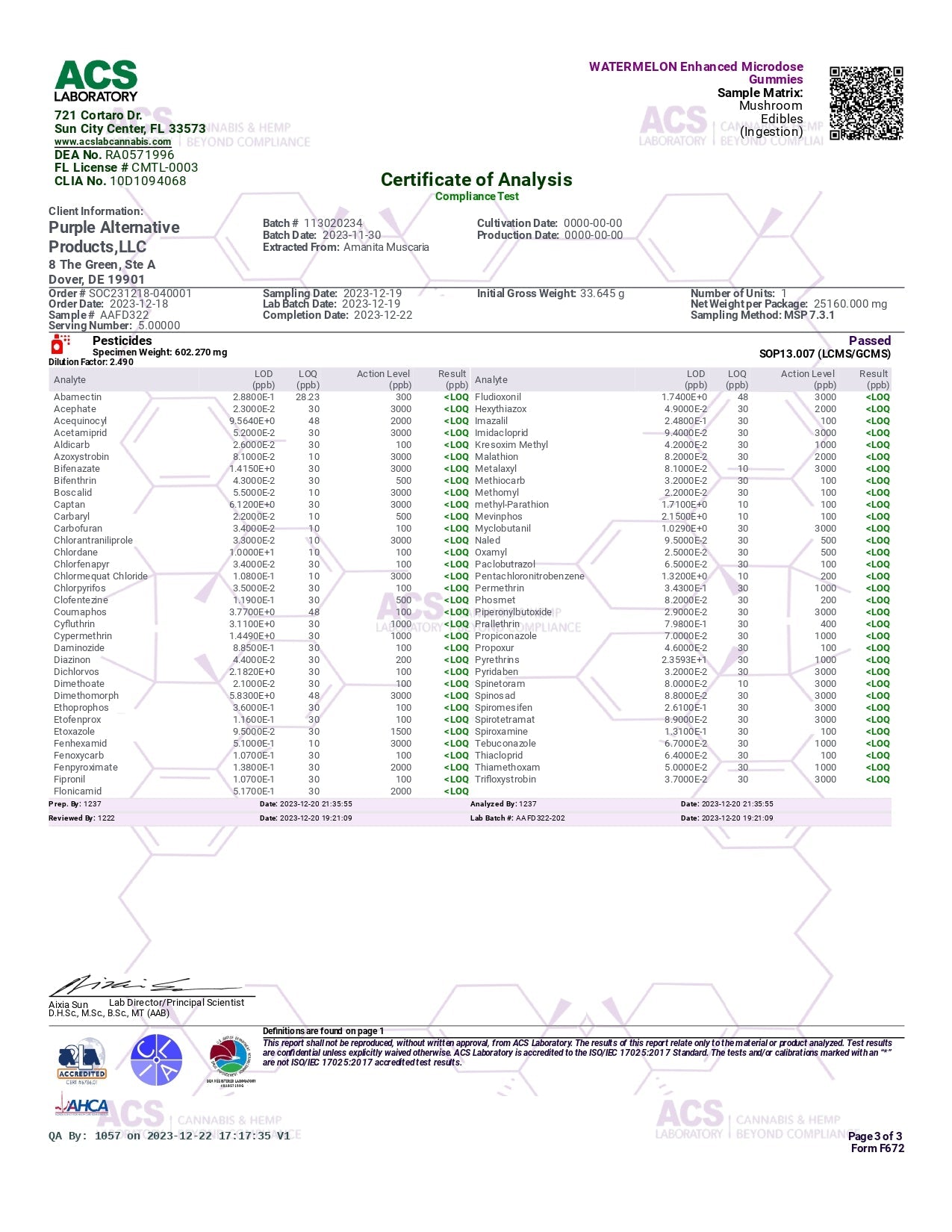 Purple Organics Mushroom Enhanced Microdose Gummies – 5CT