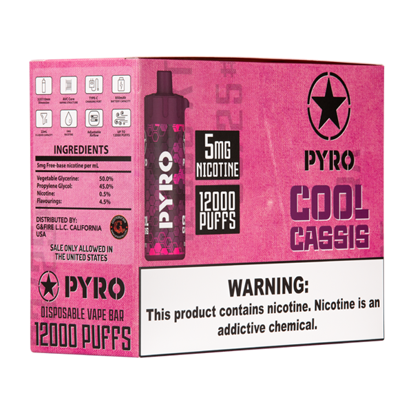 Cool Cassis PYRO 12000 Best Sales Price - Disposables