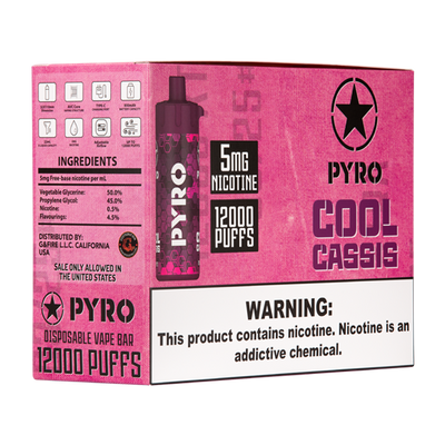 Cool Cassis PYRO 12000 Best Sales Price - Disposables