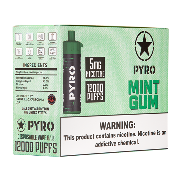 Mint Gum PYRO 12000 Best Sales Price - Disposables