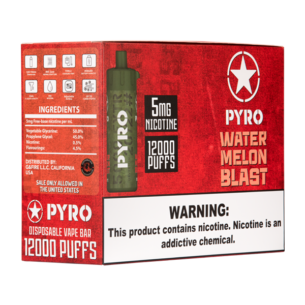 Watermelon Blast PYRO 12000 Best Sales Price - Disposables