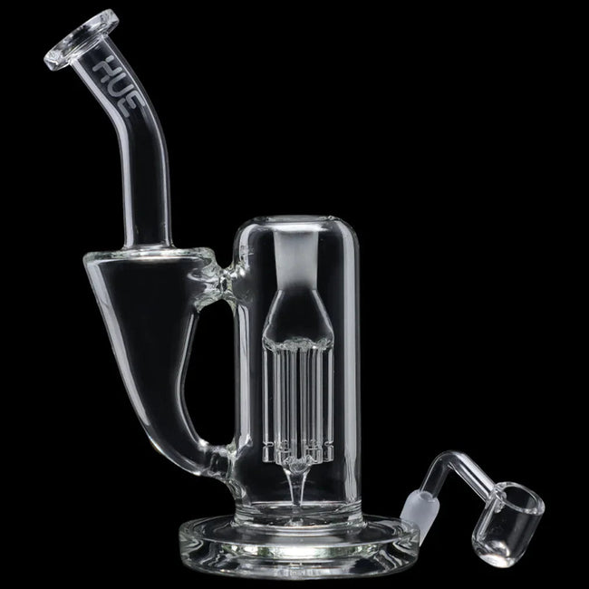 Hue - Whirlpool Dab Rig Clear - 9"