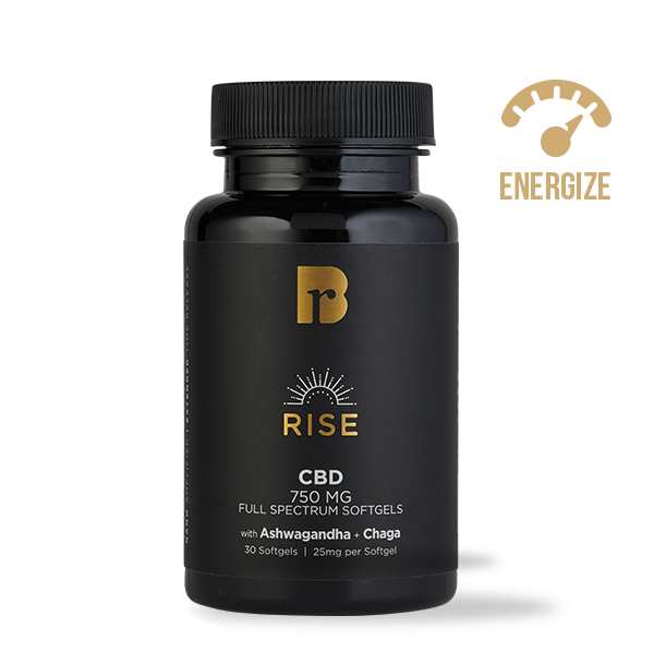 RISE & Energize | Chaga Mushroom & CBD Softgels