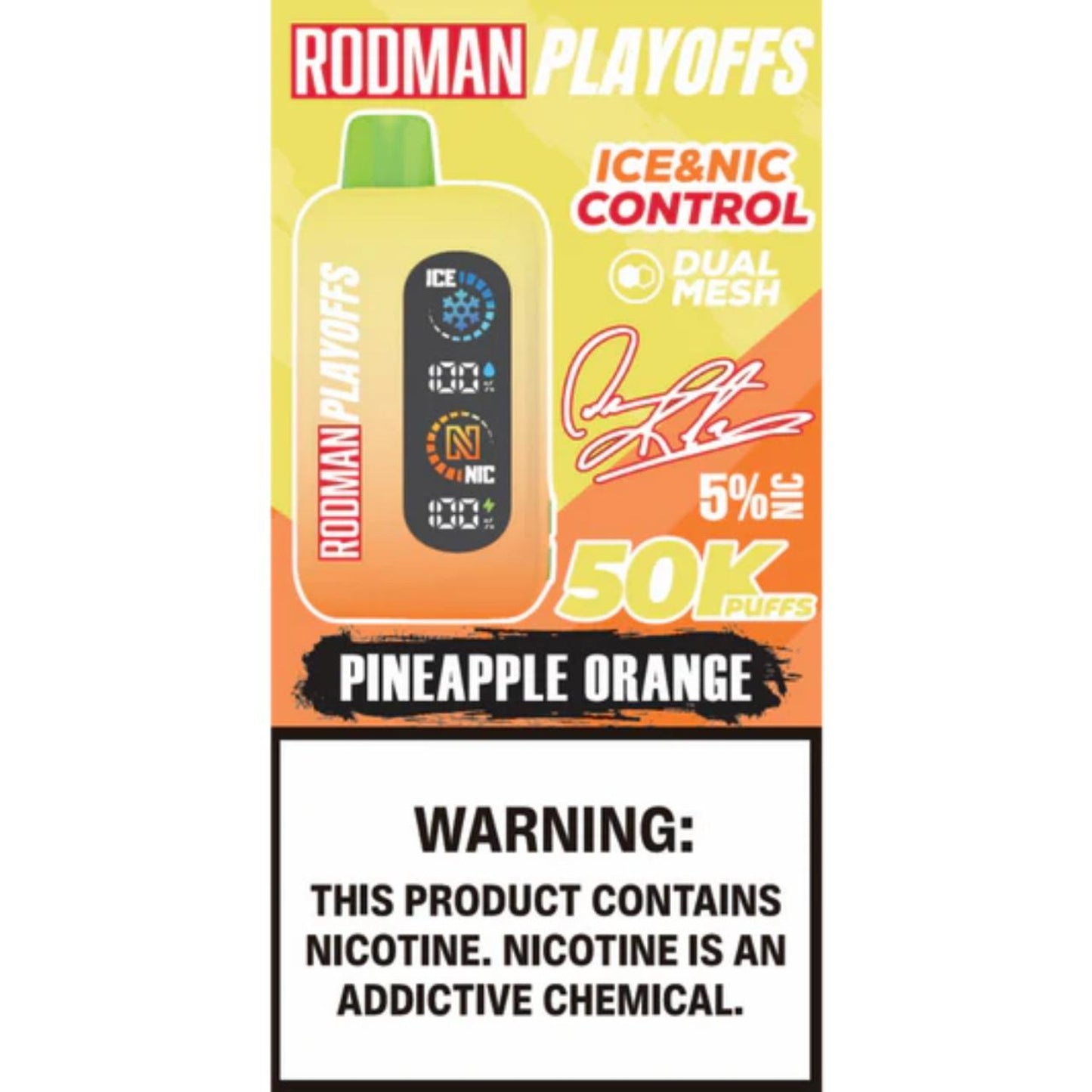 RODMAN Playoffs Ice-Nic Control Disposable (50000 Puffs)