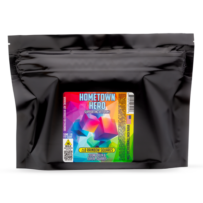 Delta-8 THC Rainbow Squares Crisp from Hometown Hero Best Sales Price - Edibles