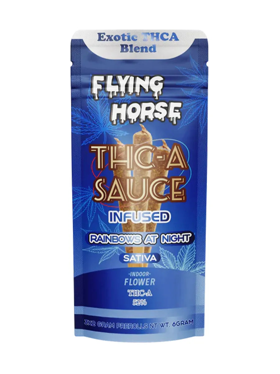 Rainbows At Night Flying Horse THCA Sauce Infused Pre-Rolls 2G 3ct