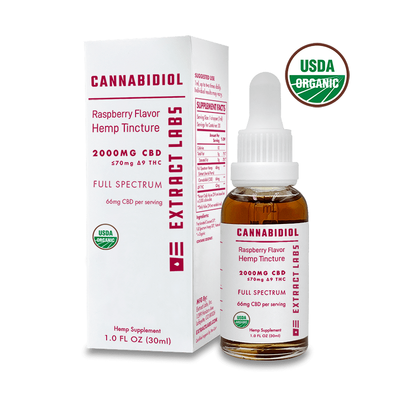 Extract Labs Organic CBD Oil | Raspberry Flavor
