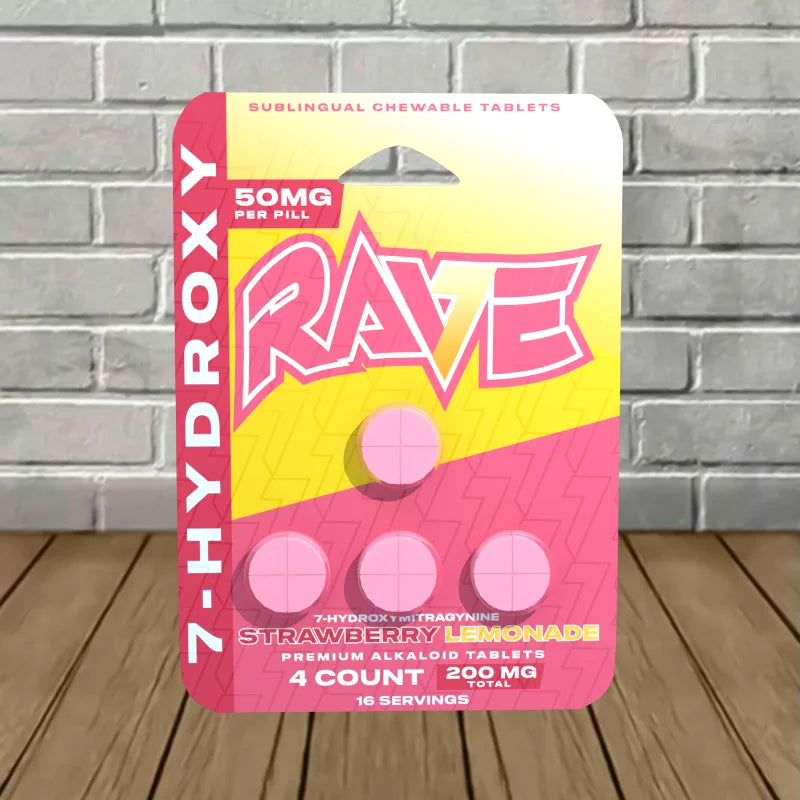 Post Rave Tablets Rave 7-Hydroxy Tablets Blister Pack 200mg – TenVape