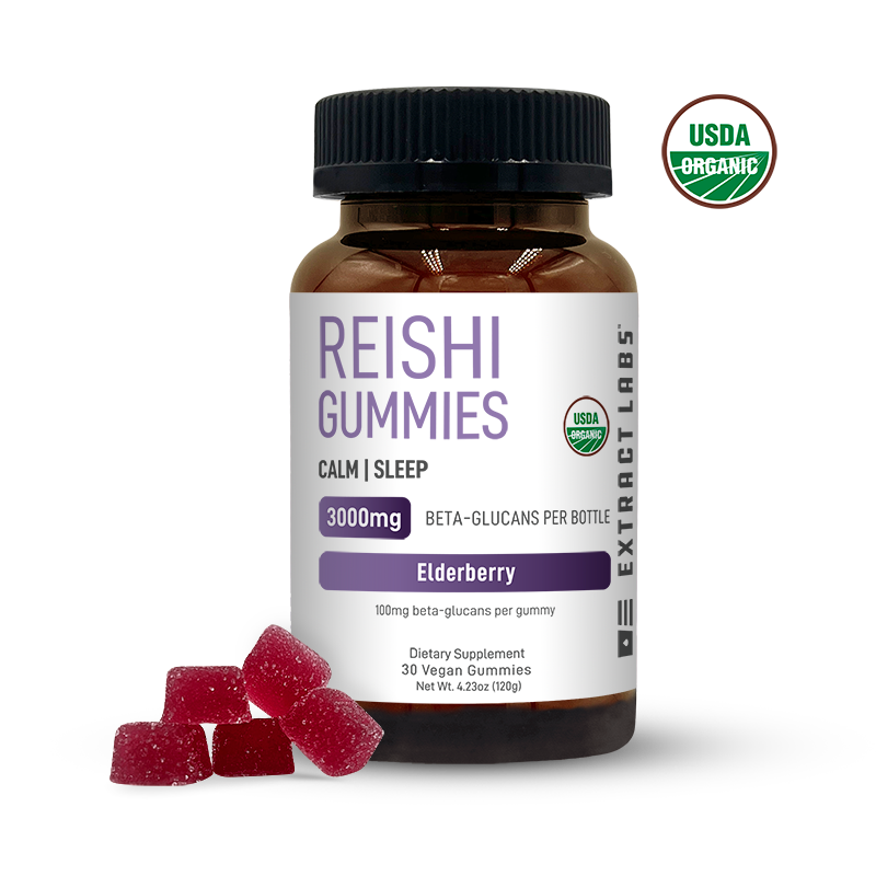 Extract Labs Organic Reishi Gummies | Sleep | Elderberry