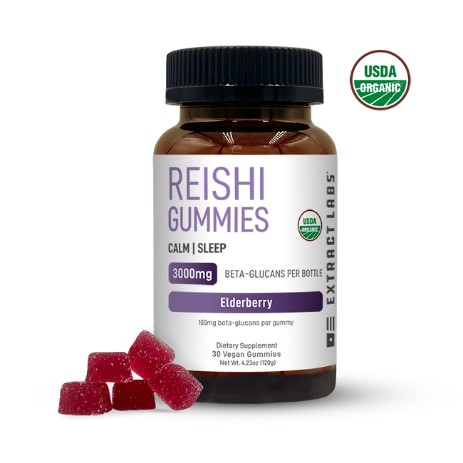 Extract Labs Organic Reishi Gummies | Sleep | Elderberry Best Sales Price - Gummies