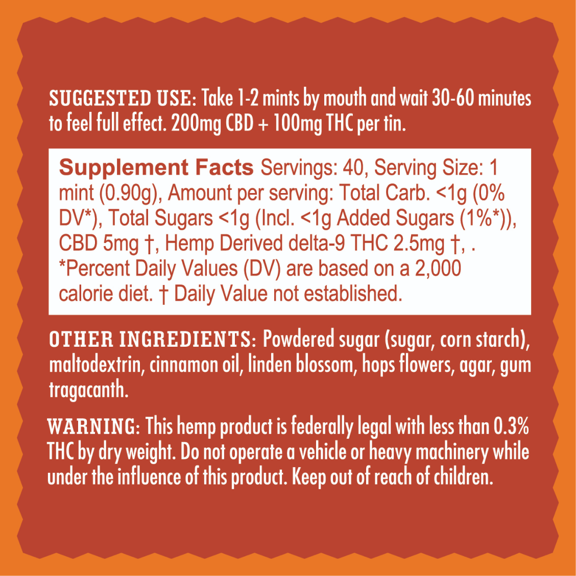 Mr. Moxey's Relax Cinnamon Mints
