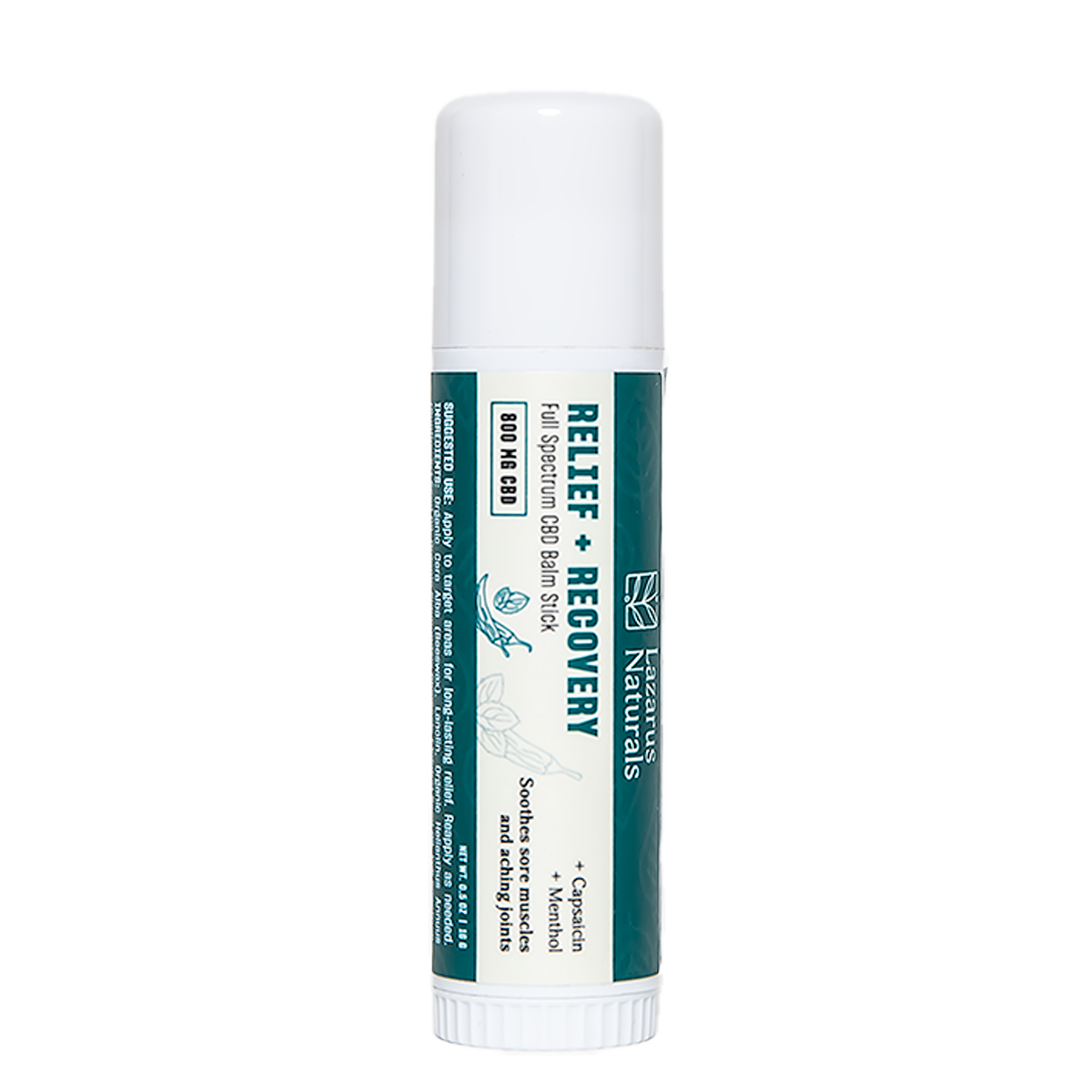 Lazarus Naturals CBD BALM STICK, RELIEF + RECOVERY