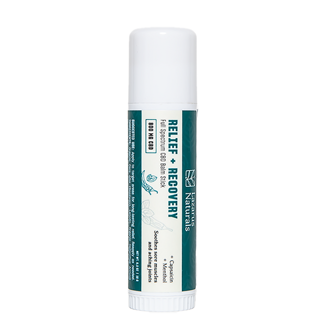 Lazarus Naturals CBD BALM STICK, RELIEF + RECOVERY