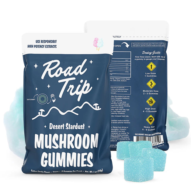 Road Trip Desert Stardust Mushroom Gummies – Cotton Candy