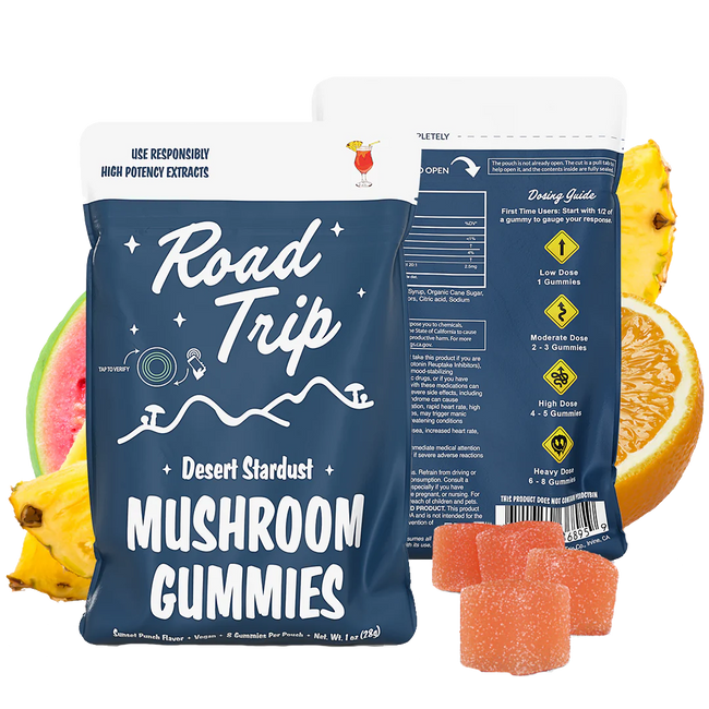 Road Trip Desert Stardust Mushroom Gummies – Sunset Punch