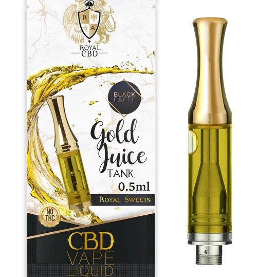 RA Royal CBD | Vanilla Gold CBD Vape Cartridge 100mg - 0.5mL Best Sales Price - Vape Cartridges