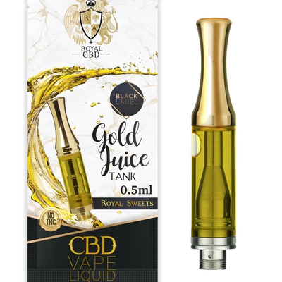 RA Royal CBD | Vanilla Gold CBD Vape Cartridge 100mg - 0.5mL Best Sales Price - Vape Cartridges