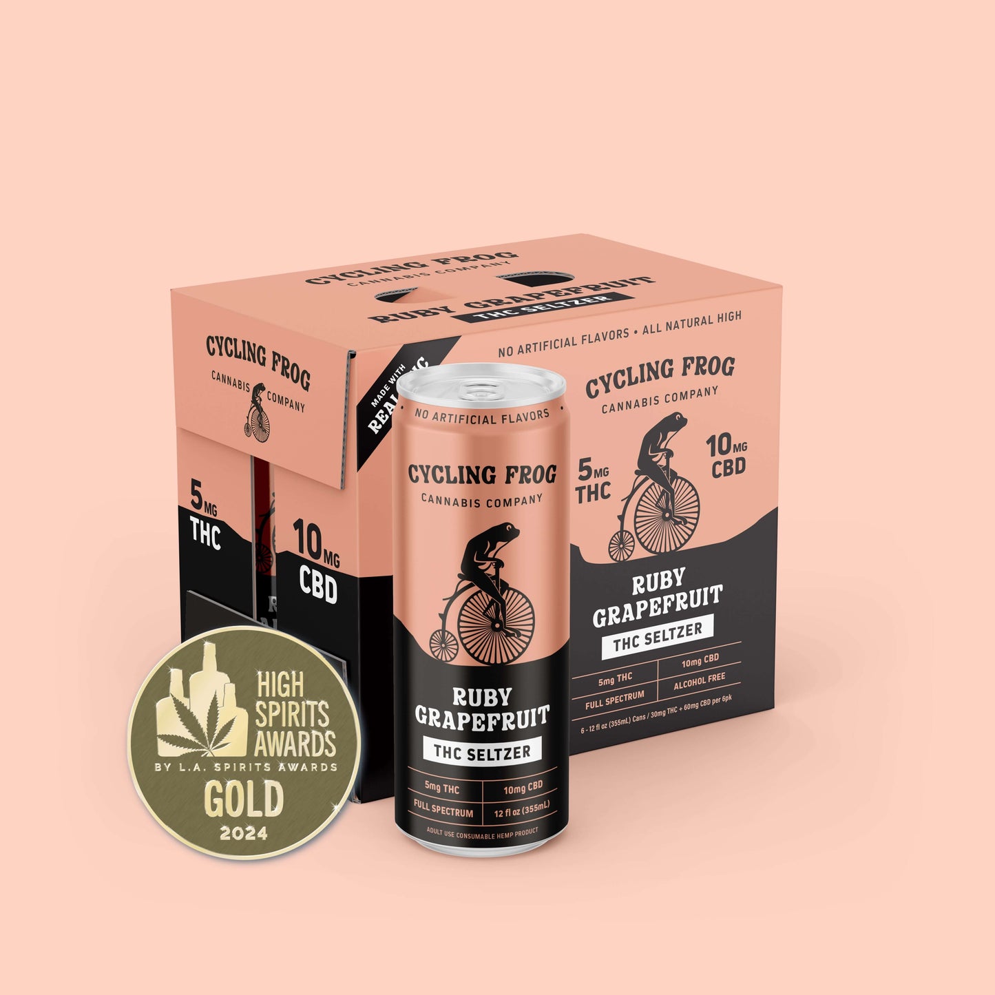 Cycling Frog Ruby Grapefruit THC Seltzer