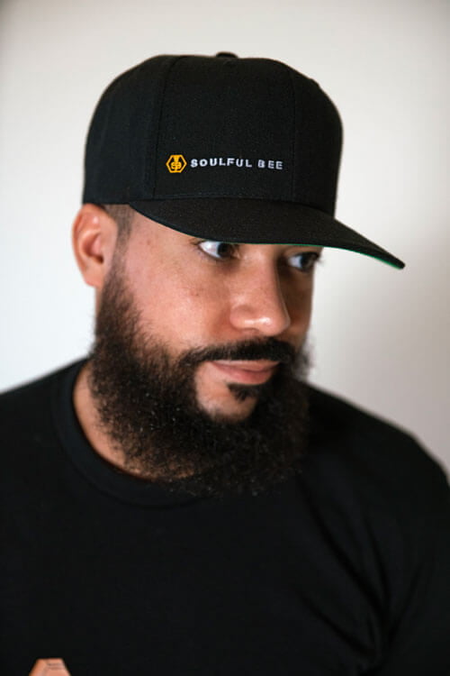 Black Snapback with Soulful Bee Logo