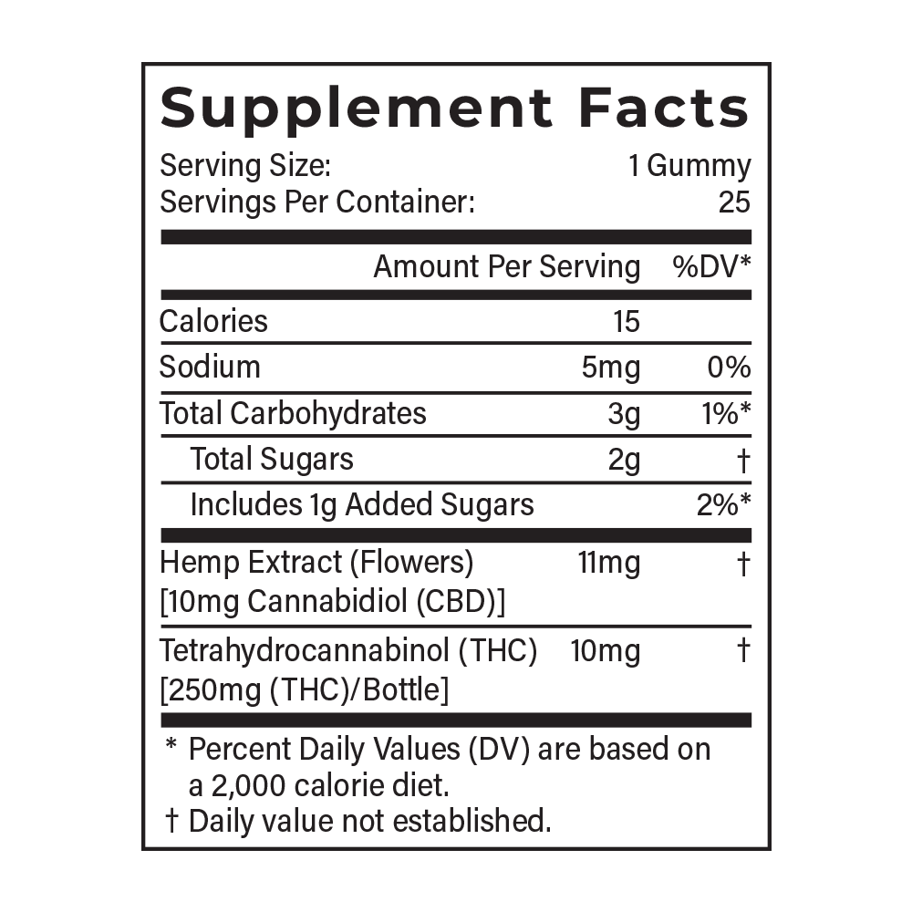 Joy Organics 10mg Delta 9 THC Gummies (Blackberry Lime)