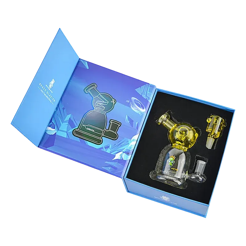 Space King Glass - 'Space Glacier' Freezable Bong Best Sales Price - Smoking Pipes