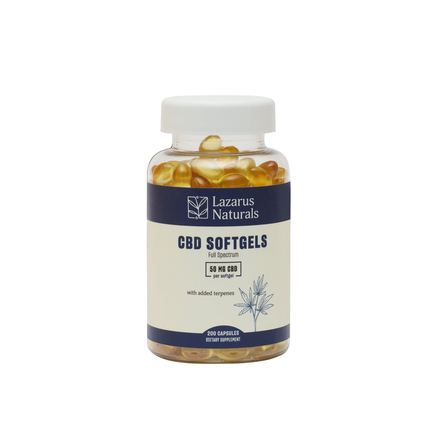 Lazarus Naturals CBD SOFTGELS, 50MG