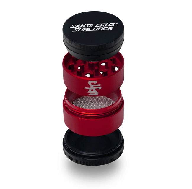 Santa Cruz Shredder Aluminum 4 Piece SPLIT-SERIES Medium Herb Grinders