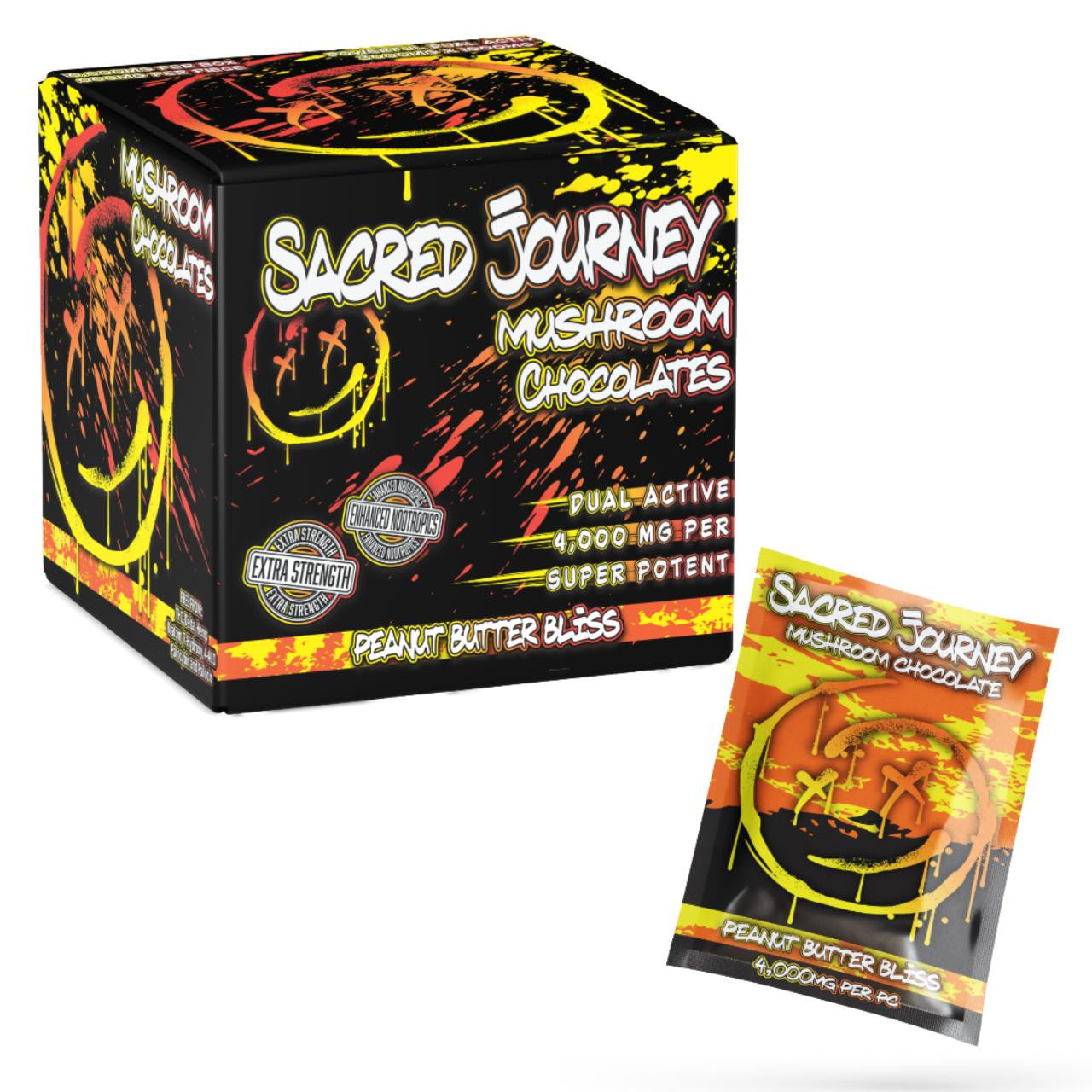 Sacred Journey Mushroom Chocolate 80000MG (Pack of 1) - 20COUNT Best Sales Price - Gummies