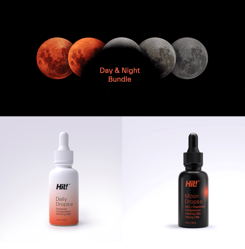 Hit Balm Daily Drops x Moon Drops Bundle Best Sales Price - CBD