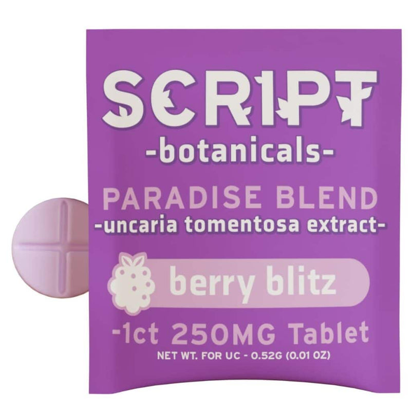 Script Botanicals Paradise Blend Cat’s Claw Tablets 1pk 250mg Best Sales Price - Edibles
