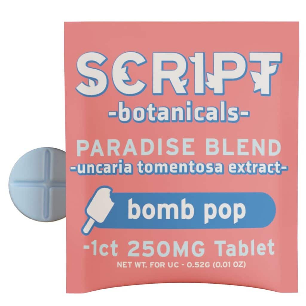 Script Botanicals Paradise Blend Cat’s Claw Tablets 1pk 250mg Best Sales Price - Edibles