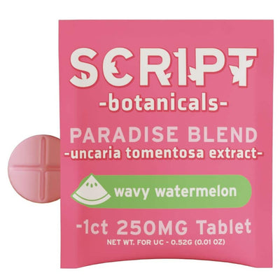 Script Botanicals Paradise Blend Cat’s Claw Tablets 1pk 250mg Best Sales Price - Edibles