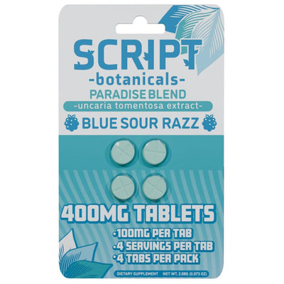 Script Botanicals Paradise Blend Cat’s Claw Tablets 4pk 400mg Best Sales Price - Edibles